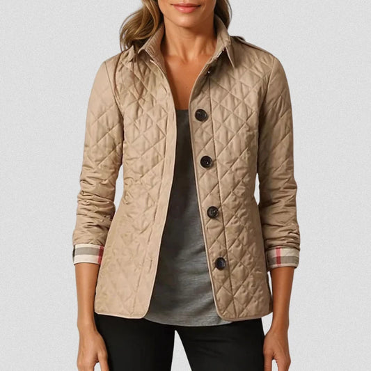 Valenne | Women's Diamond Quilted Button Front Jacket