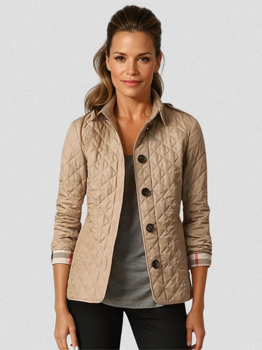 Valenne | Women's Diamond Quilted Button Front Jacket